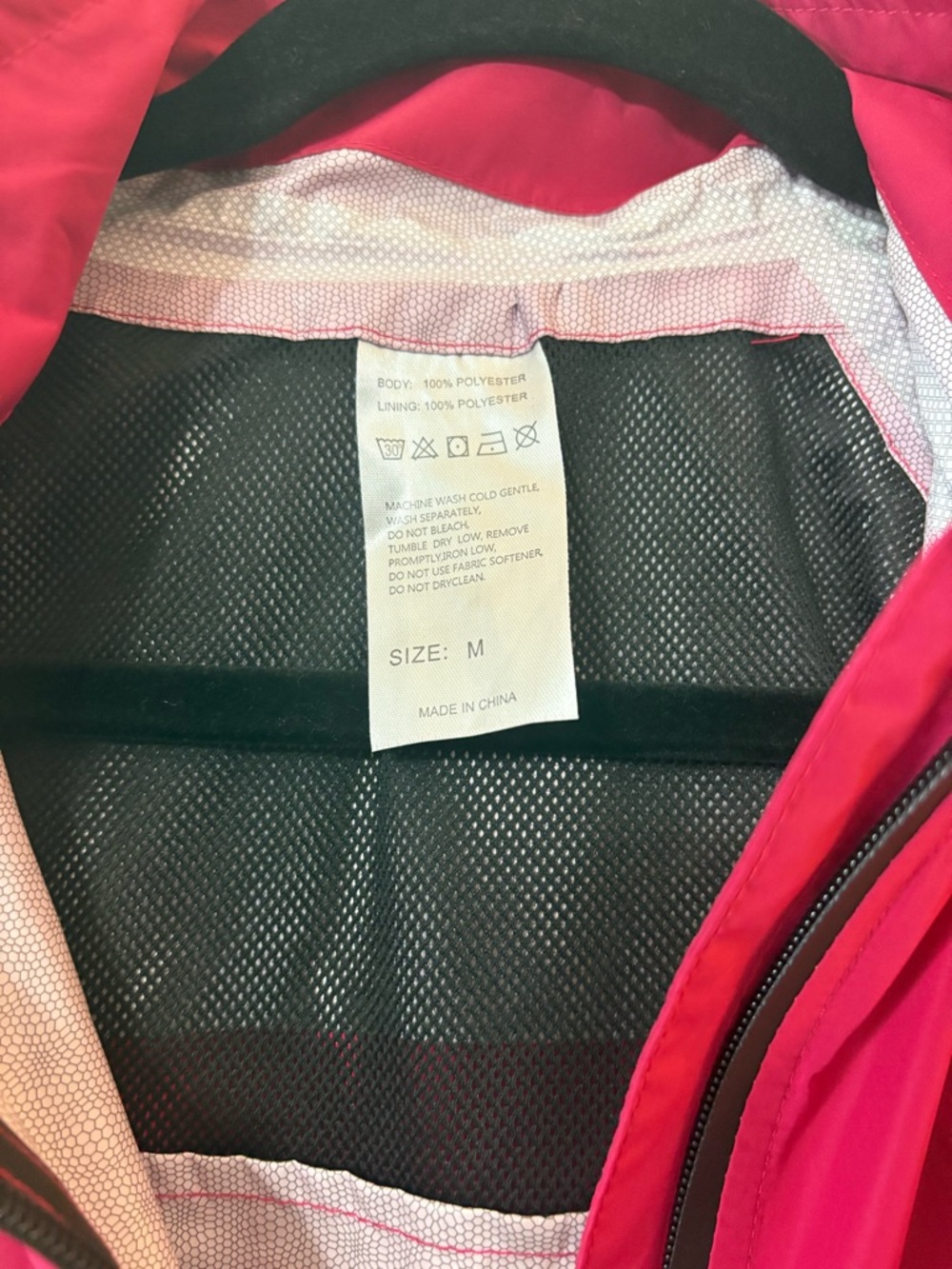 Women’s Utility Bike Jacket - Bright Pink Water-Resistant Hooded Shell - Picture 2 of 6